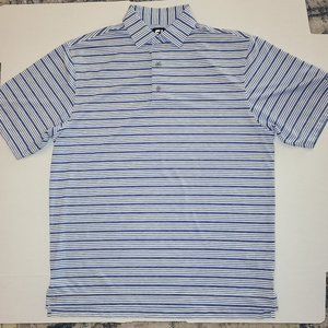 FootJoy Golf Polo Shirt Large Striped Short Sleeve